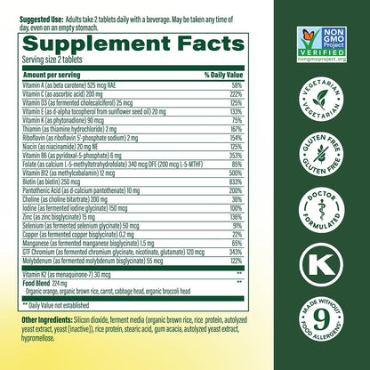 MegaFood Men's 40+ Advanced Multivitamin - 60 Comprimidos (30 Días) – Image 2