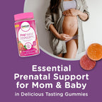 Centrum Prenatal Multivitamin Gummies con DHA y Ácido Fólico - Sabor Arándano Rojo y Naranja - 60 Gominolas