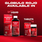 Globulo Rojo Suplemento de Hierro Líquido - Alta Potencia con Vitaminas B - Vegano - 473 ml