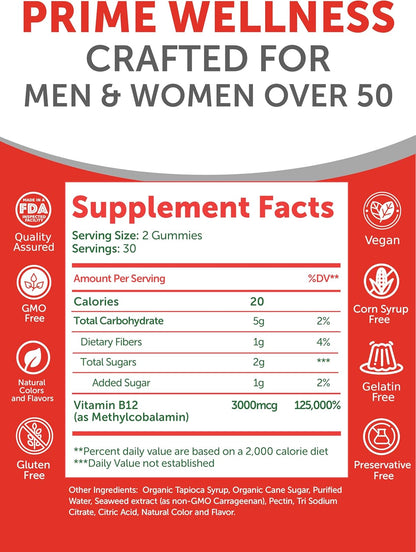 Gominolas de Vitamina B12 para Adultos 50+ | – El funcionamiento normal del sistema nervioso – Image 5