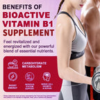 Vitamina B1 Benfotiamina 500mg, 120 Cápsulas Vegetales | Suplemento Bioactivo