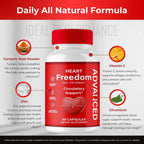 Heart Freedom Capsules, Official HeartFreedom Pills - Energy and Health Maximum Strength, Heart Freedom Circulation Support Capsules, All Natural Glyco Optimizer, Premium Formula Reviews (5 Pack)