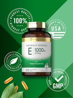 Carlyle Vitamina E 1000 UI con Tocoferoles Mixtos, 120 Cápsulas Blandas
