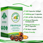 Propolis Health Cápsulas de Propóleo con Vitamina E 1000mg (100 Cápsulas)