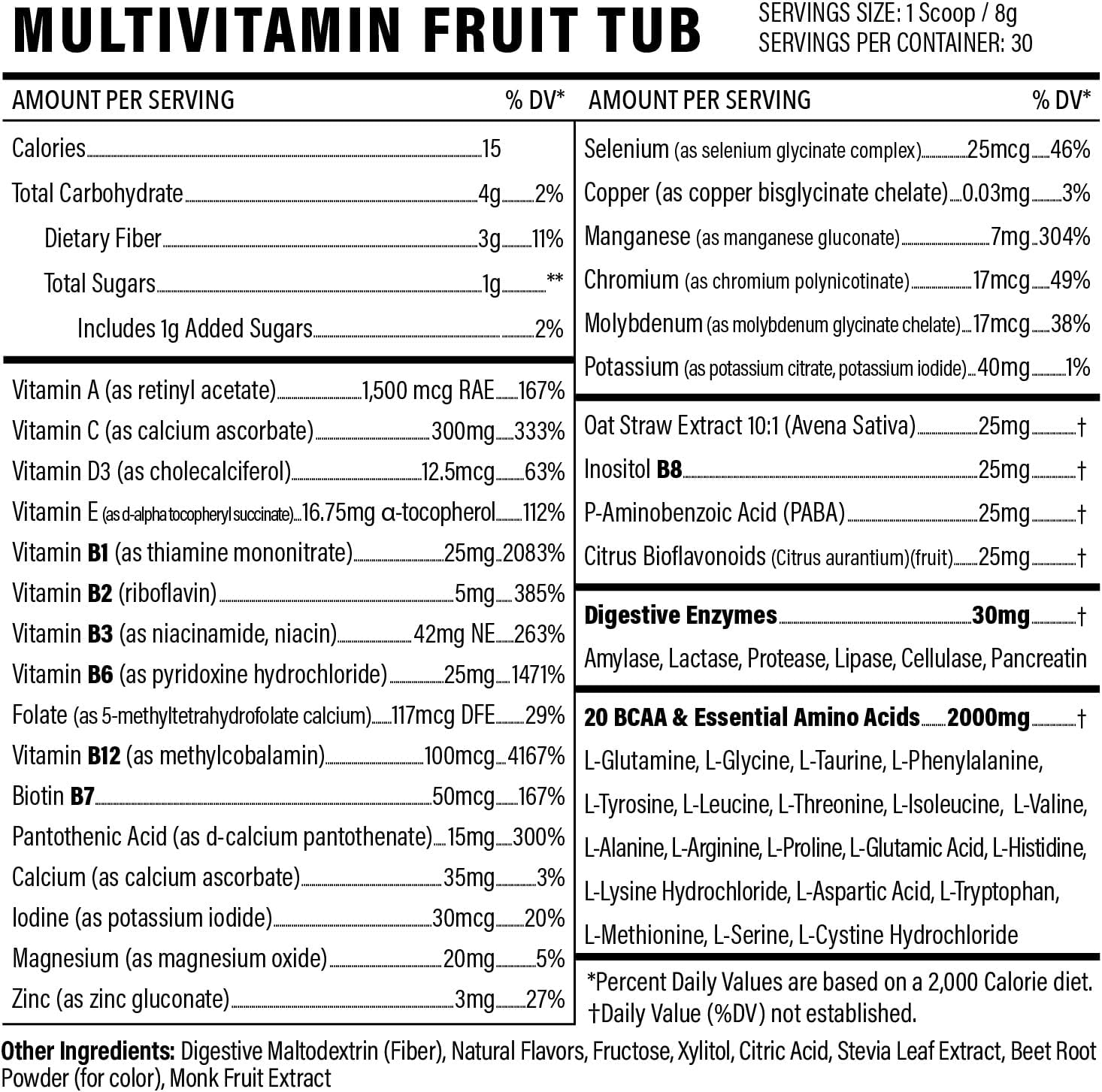 Sport Formula 99 Multivitamin Powder - Ponche de Frutas en Polvo para Bebida