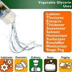 Glicerina Vegetal - 1 Pinta (473 ml) - VG de Palma Sostenible RSPO - No GMO - Kosher - Halal - Grado Farmacéutico USP - Envase HDPE con Sello de Seguridad