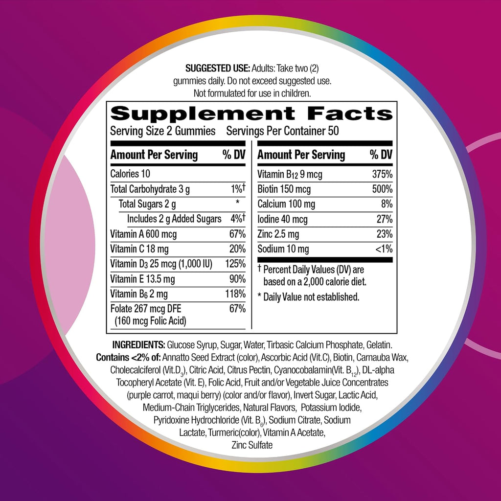 Centrum MultiGummies Mujeres - Gomitas Multivitamínicas con Vitaminas D3, B, C y Zinc - 150 uds