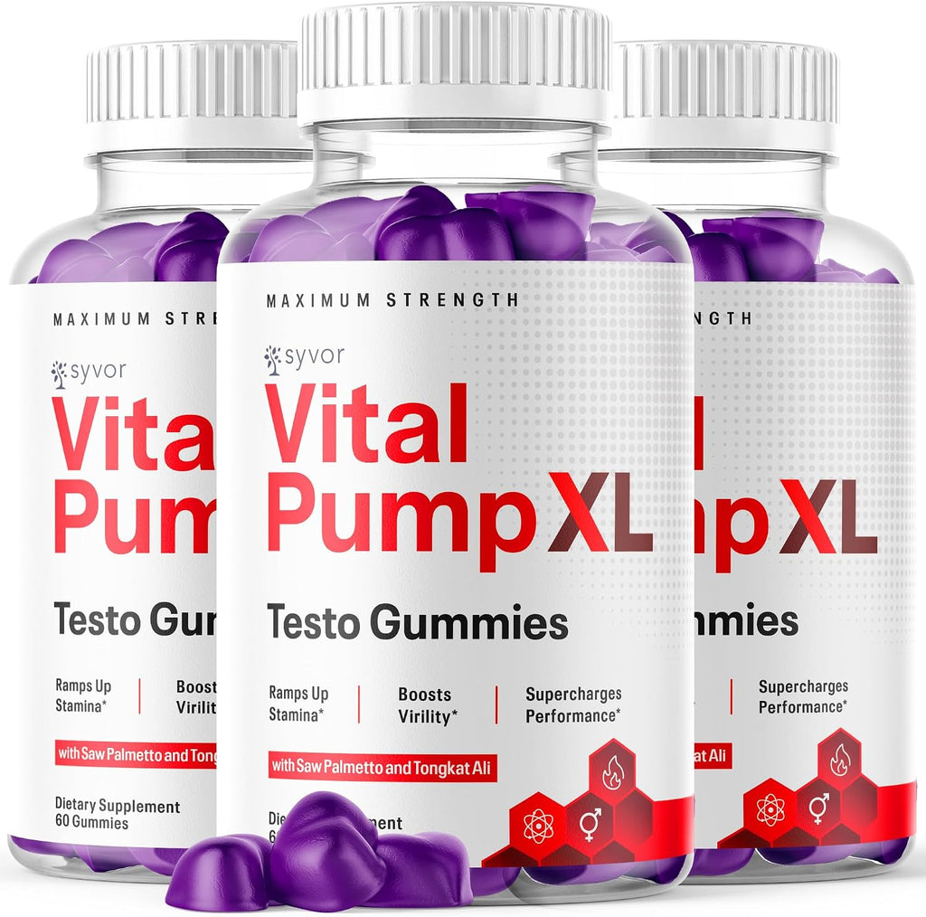Vital Pump XL Gummies (Pack de 3) - 180 Gominolas Multivitamínicas Naturales