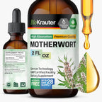 BIO KRAUTER® Tintura de Motherwort - Suplemento Vegano para la Menopausia y Perimenopausia - 2 Fl Oz (59 ml) - 28 Días de Suministro