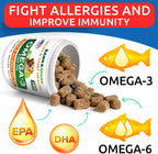 BARK&SPARK Omega 3 para Perros y Gatos - 180 Golosinas de Aceite de Salmón