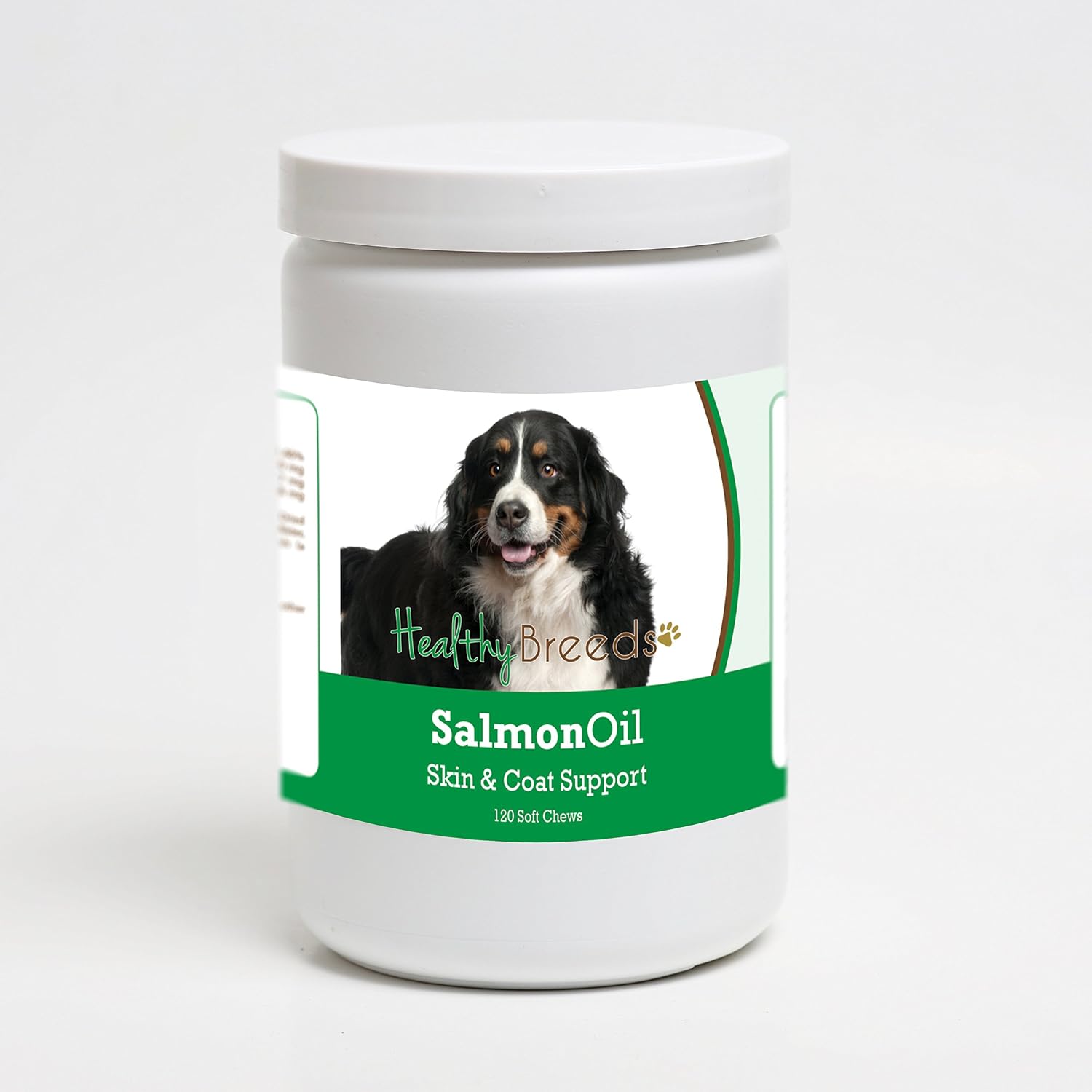 Healthy Breeds Masticables Blandos de Aceite de Salmón para Perros Raza Bernese Mountain Dog 120 uds