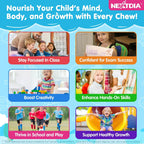 Nextdia Phosphatidylserina 100mg Gomitas para Niños y Adolescentes - Con Vitamina C y D3 - Sin Azúcar, Vegano, Sin Gluten - 2 Paquetes