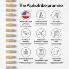 Alpha Tribe Multivitamínico para Hombres con Sea Moss, Aceite de Semilla Negra, Ashwagandha, Cúrcuma, Vitamina C y más