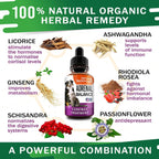 Adrenal Balance para Perros y Gatos - Tratamiento de Cushing, Apoyo Adrenal con Ashwagandha, Raíz de Regaliz, Rhodiola Rosea - 60ml Gotas Herbales