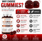 O Nutritions Complejo B Gominolas Veganas con Vitamina B12, Biotina, Folato, Vitamina C – Energía, Estado de Ánimo, Memoria y Enfoque – Apoyo para Cabello, Piel y Uñas – Fresa, 60 Gominolas