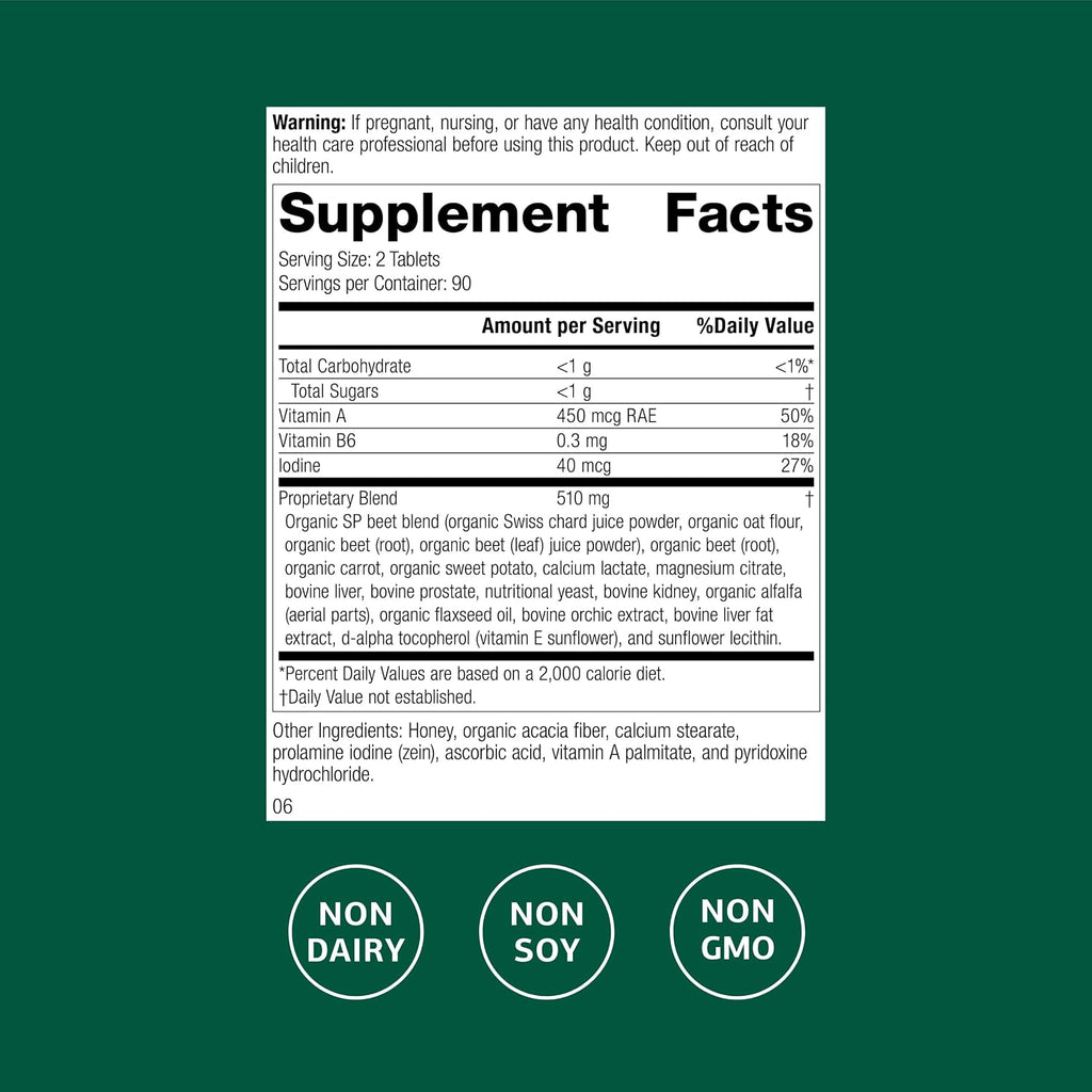 Standard Process A-F Betafood - Apoyo para la Salud Hepática y Biliar con Vitamina A y Ácidos Grasos Esenciales - 180 Comprimidos (90 Dosis)