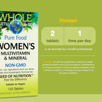 Natural Factors Whole Earth & Sea Multivitamínico para Mujeres con Hierro - 120 Comprimidos
