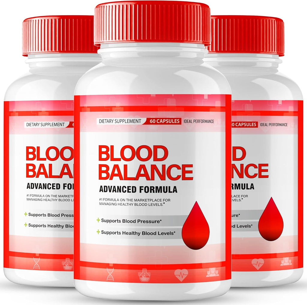 Blood Balance Blood Formula Support Supplement - Cápsulas para Circulación Saludable, 3 Envases