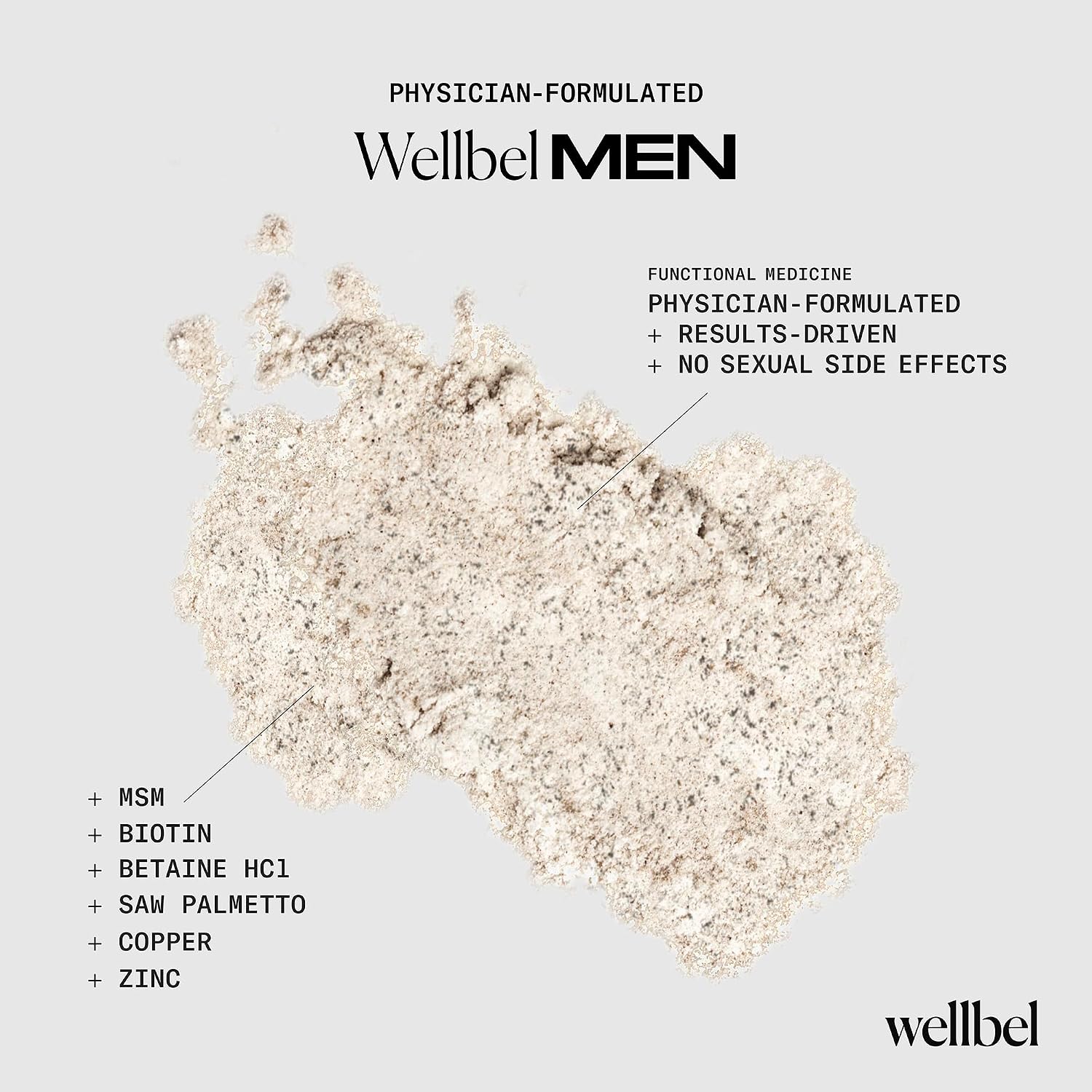 WELLBEL Men Complemento para Cabello, Piel y Uñas, Vegano, Sin Gluten y No GMO, 90 Cápsulas