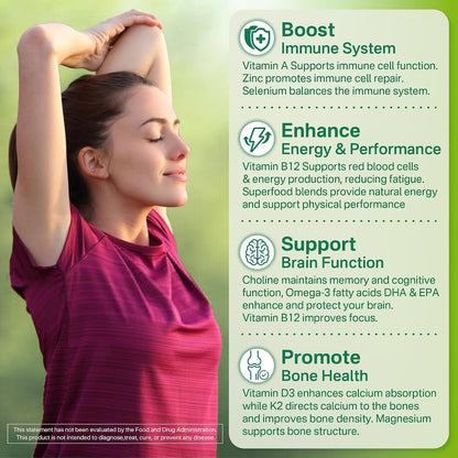 NEVISS Multivitamínico Vegano para Mujeres y Hombres - 60 Gominolas Sin Azúcar con B12, D3+K2, Omega-3, Hierro, Colina, Zinc – Image 5