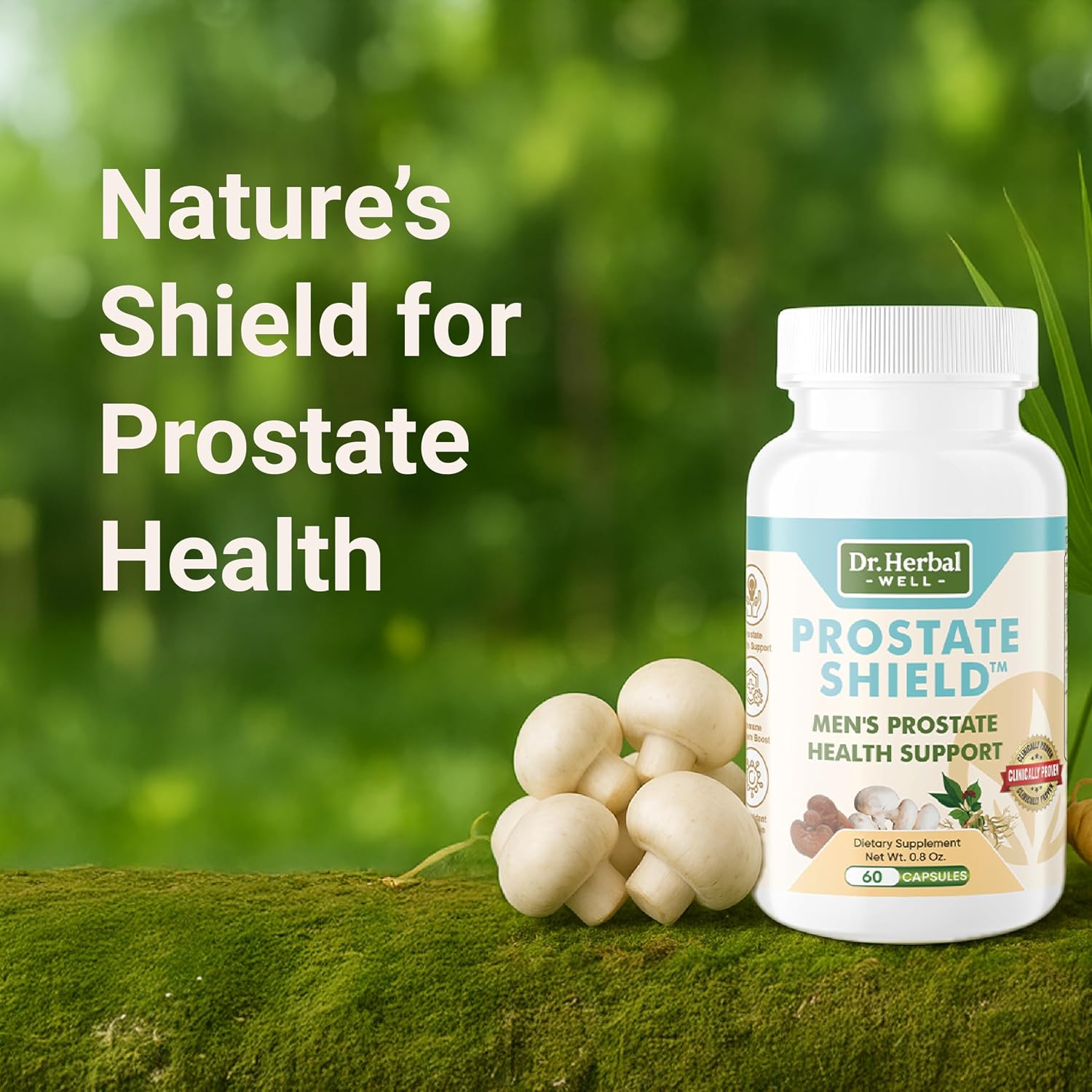 Prostate Shield – Apoyo Prostático 100% Natural, Sin Vitaminas ni Minerales Añadidos