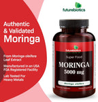 FutureBiotics Moringa 5000 mg 60 Cápsulas Vegetarianas