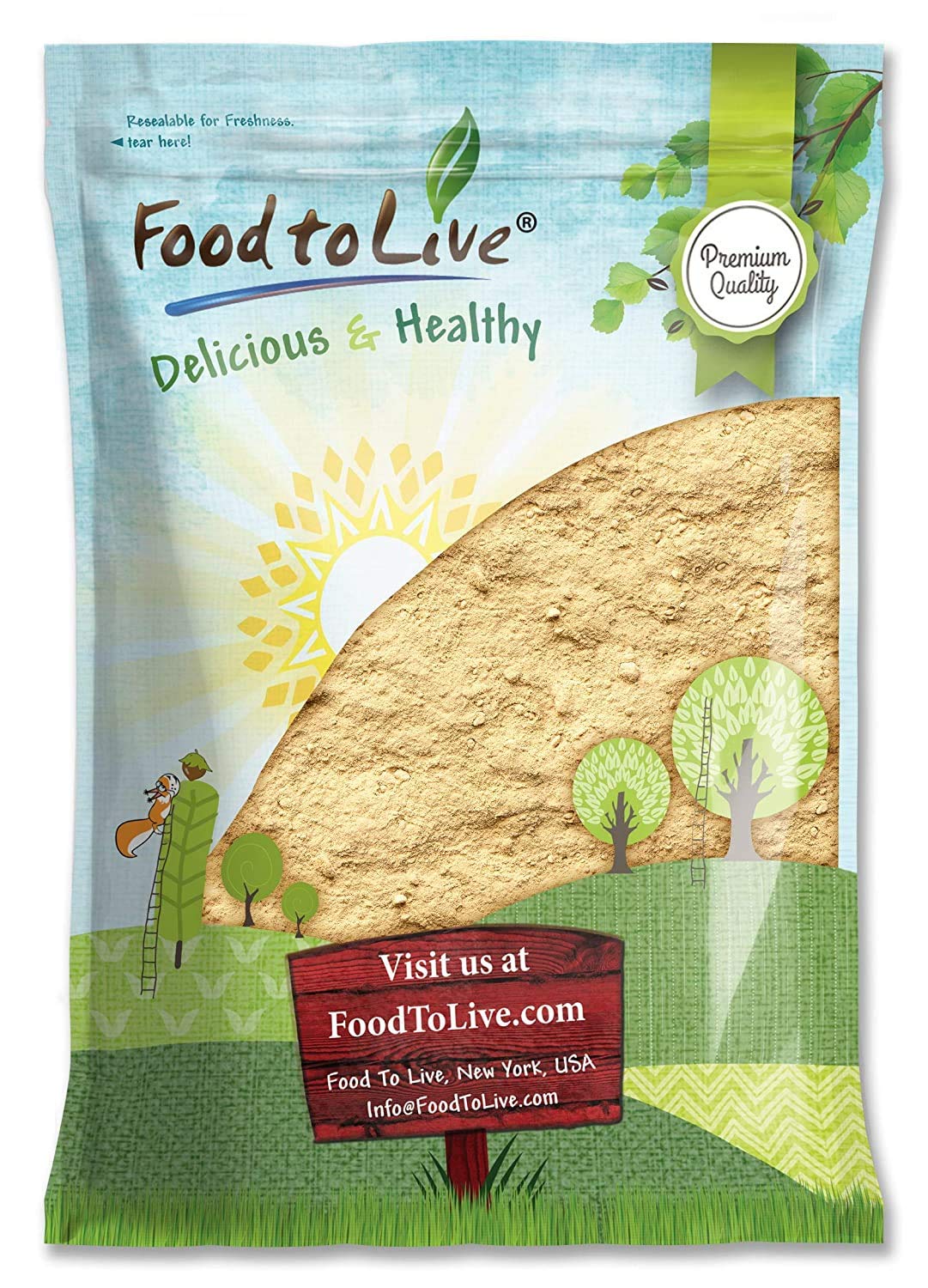 Food to Live Maca Amarilla en Polvo, 3.6 kg – Raíz de Maca Cruda Molida, Vegano, Kosher, Keto, Sin Gelatina, A Granel, Rica en Vitamina C