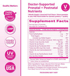 Pink Stork Gominolas de Fertilidad, Prenatales y Postnatales - 60 Gominolas