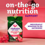 Vitafusion Soft Chews Daily Wellness Multi - Multivitamínico Masticable para Adultos, Envueltos Individualmente, Sabor Berry Fusion, 30 Chews (30 Días)