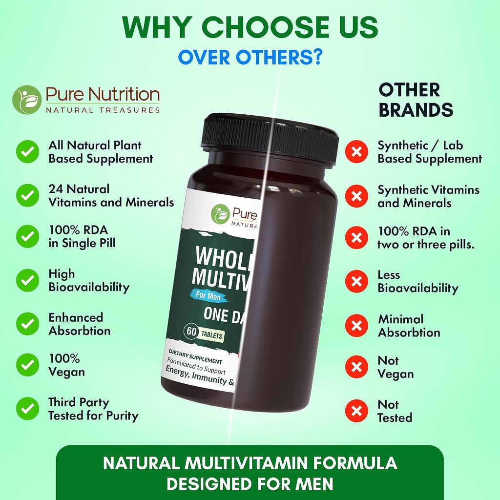 Pure Nutrition Multivitamínico Integral para Hombres - 90 Comprimidos (3 Meses)