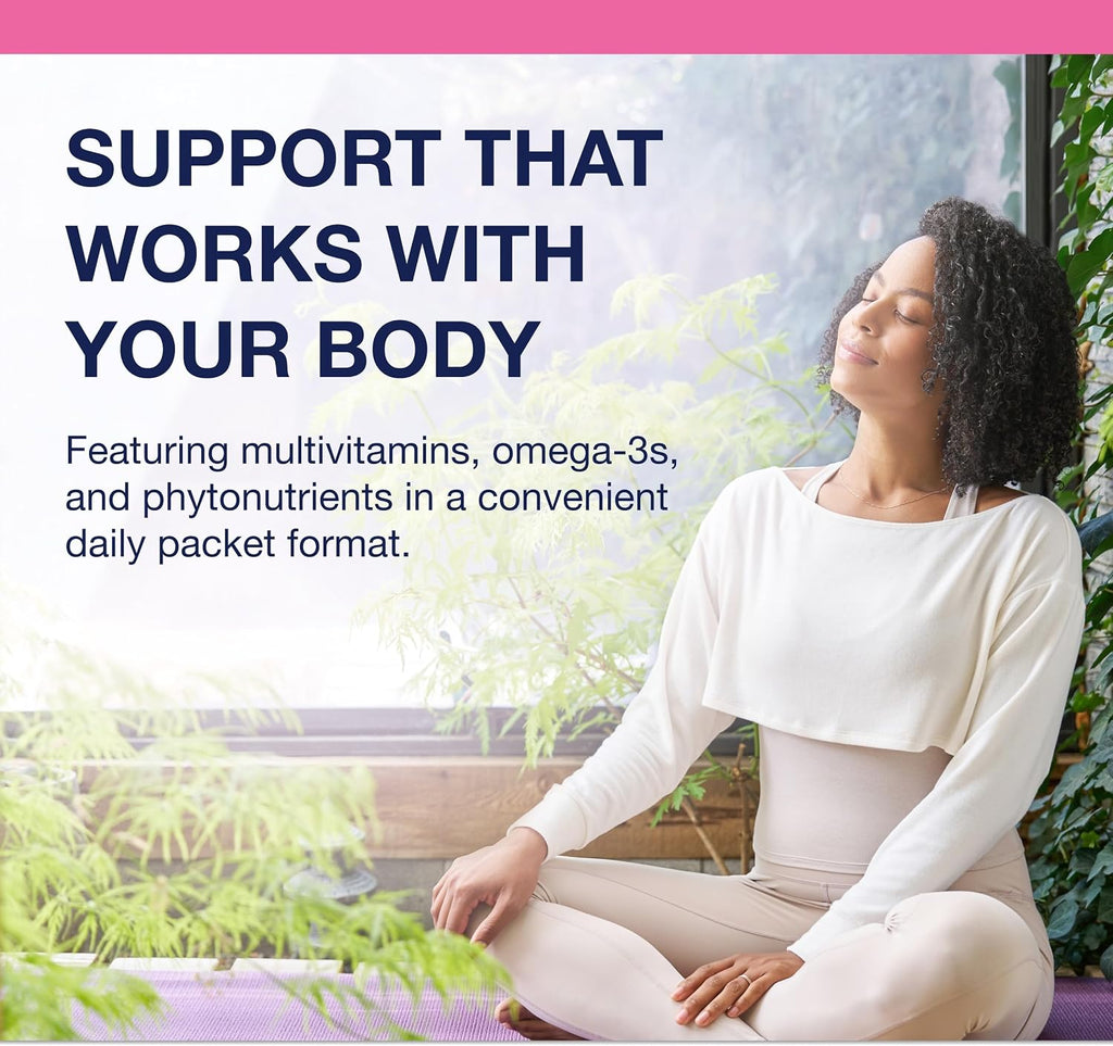 Metagenics Wellness Essentials Women’s - Sobres Diarios - Multivitamínico, Omega-3 y Antioxidantes - No-GMO, Sin Gluten (30 Sobres)