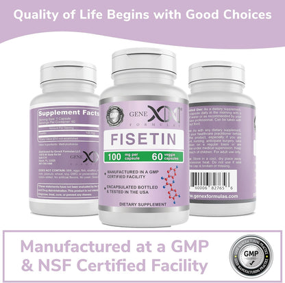 Genex Formulas Fisetin 100mg (60 Cápsulas) – Antioxidante para un Envejecimiento Saludable y la Salud Cognitiva – Image 9
