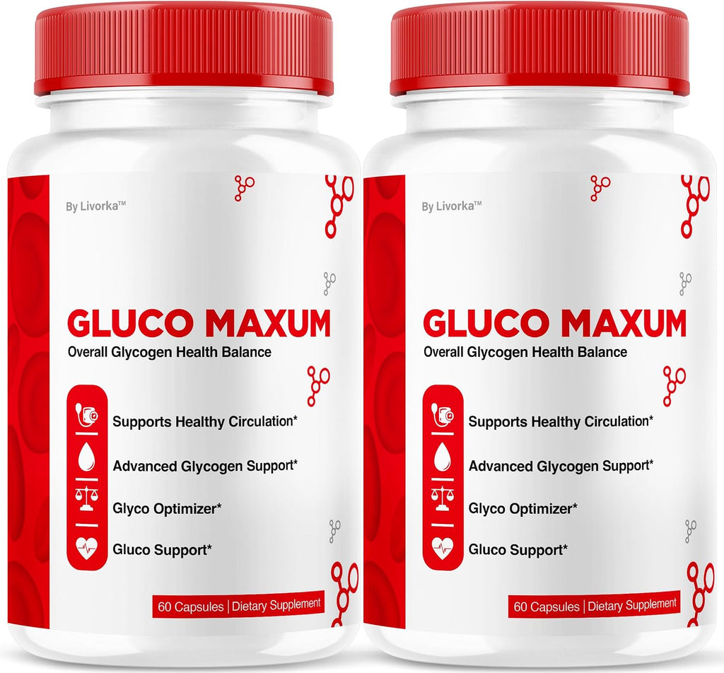 (2 Paquete) GlucoMaxum Cápsulas – Suplemento Premium Fórmula Oficial, Apoyo Avanzado para Hábitos Saludables, Ingredientes Naturales, 120 Cápsulas para 2 Meses