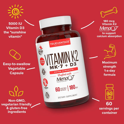 Suplemento Vitamina D3 y K2 5000 UI + 180 – La vitamina D contribuye al mantenimiento de los niveles normales de – Image 2