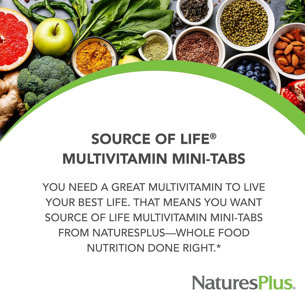 NaturesPlus Source of Life - Multivitamínico y Mineral, 90 Mini-Comprimidos