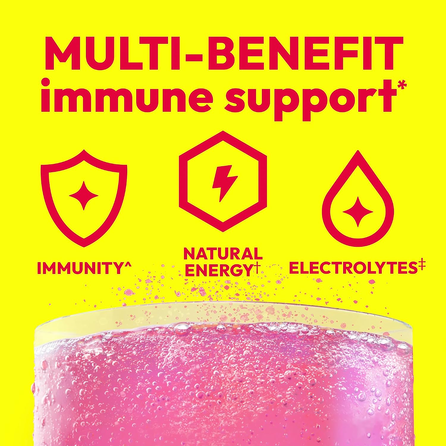 Emergen-C 1000 mg Vitamina C en Polvo, Sabor Frambuesa - 60 Sobres