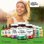 Wild & Organic Cápsulas de Bergamota Cítrica - Apoyo Antioxidante - 60 Cápsulas