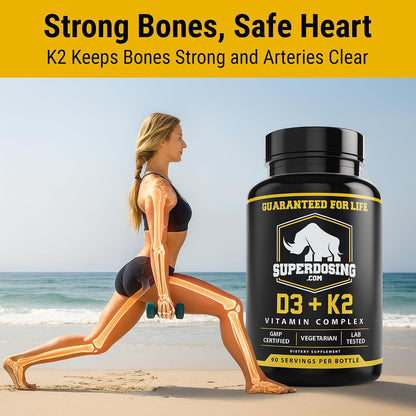 Max Strength Vitamina D3 10000 UI y K2 1500 – Contribuye a la salud dental al favorecer la mineralización. – Image 6