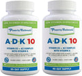 Power By Naturals ADK Vitamin Supplement – Vitaminas A, D3 (250 mcg) y K2 MK-7 – 180 Cápsulas (2 Paquetes, 6 Meses)