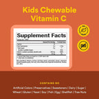 Natural Factors, Vitamina C Masticable para Niños 500 mg, con Bioflavonoides, Sabor Melocotón, Maracuyá y Mango, 90 Comprimidos