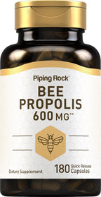 Piping Rock Cápsulas de Extracto de Propóleo de Abeja | 180 Cápsulas | No-GMO, Sin Gluten
