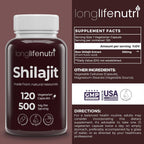 Shilajit Puro del Himalaya 500mg con Ácido Fúlvico 15% | 120 Cápsulas Vegetales | Suplemento para Vitalidad y Claridad Mental
