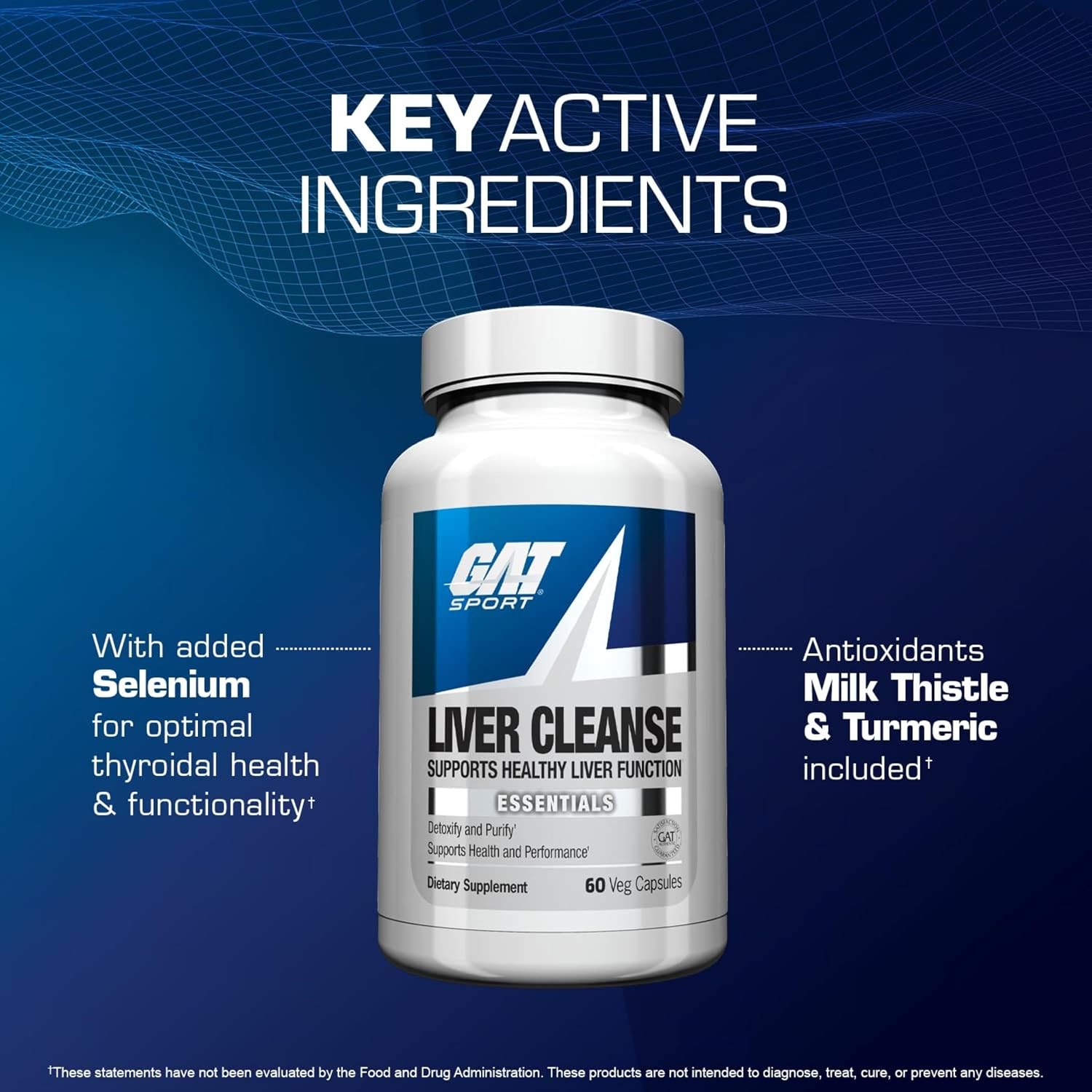 GAT SPORT Essentials Multivitamin Liver Cleanse, 60 Capsules