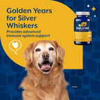 NaturVet VitaPet Senior Daily Vitamins – Multivitamínico para Perros Senior con Glucosamina – 60 Comprimidos de Liberación Prolongada