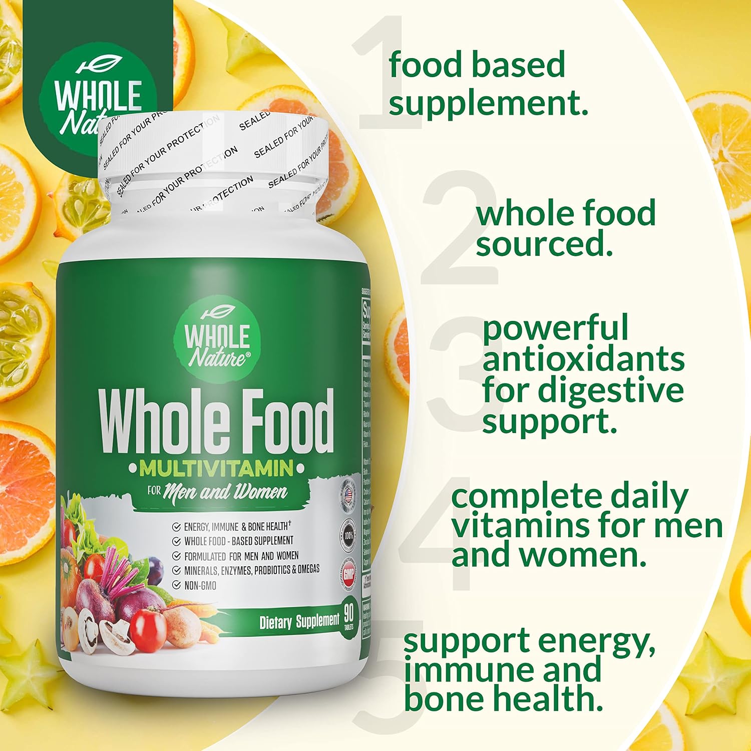 Whole Nature Multivitamínico Diario para Hombres y Mujeres (2 Paquetes)
