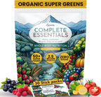 OPTIVIDA Fruits & Veggie Mix Super Greens Powder - 30 Sobres - Mezcla de Frutas y Verduras en Polvo con Probióticos y Enzimas