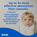 Dr. Kids Medicina Infantil para Alergias, Sabor Bayas Mixtas, 20 Viales Premedidos con Difenhidramina 12.5 mg