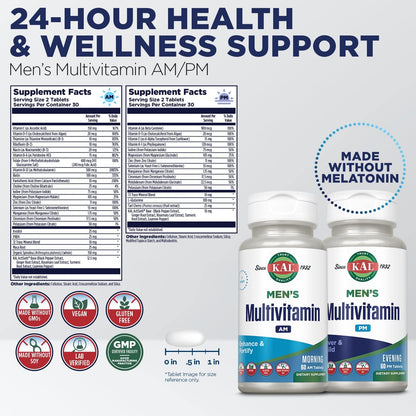 KAL Men's Multivitamin AM/PM - 120 Comprimidos (30 Dosis) – Image 3