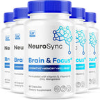 (5 Pack) NeuroSync Brain Capsules – 300 Cápsulas para 5 Meses