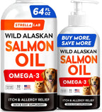StrellaLab Omega 3 Cápsulas de Aceite de Pescado para Perros (180 uds) - Sin Olor a Pescado - EPA y DHA - Apoya Articulaciones, Piel y Pelaje